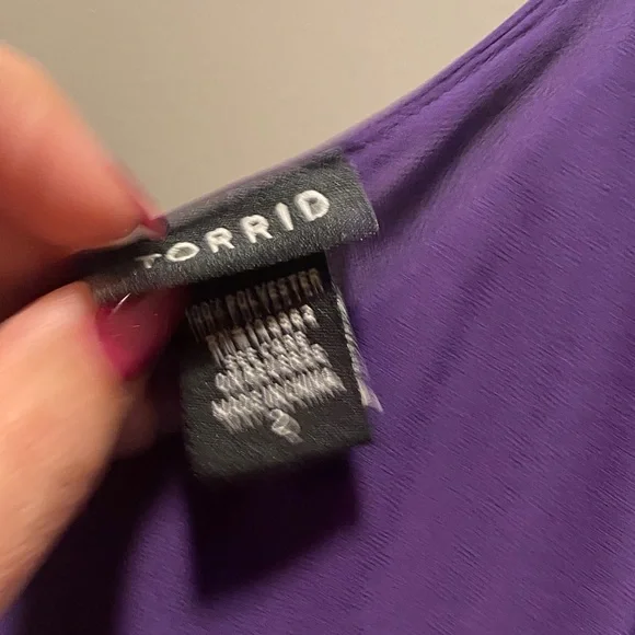 Torrid Deep Purple Sophie Double-Layer Cami | Size 2 | Adjustable Straps - Picture 4 of 6
